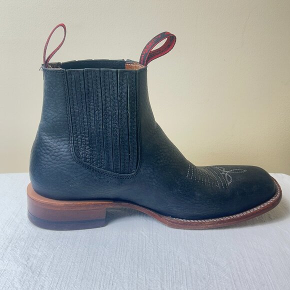 Quincy Short Boots Men\'s 27 1/2 EE (Mex/CM) US 8.5 (?-READ) Gray Leather